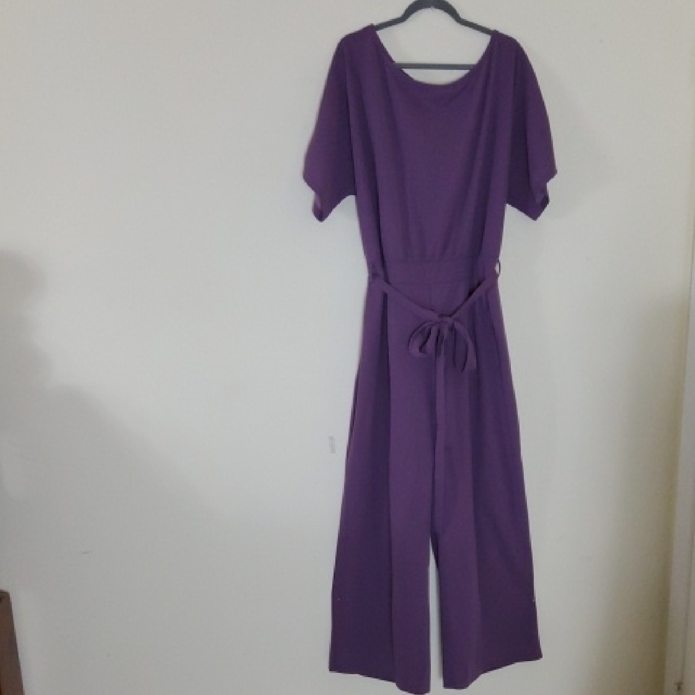 Jumpsuit Women's Plus Size Elegant Purple Size 3XL